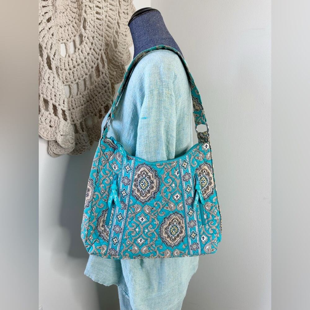Vera Bradley 2010s  Lisa B Totally Turq Hobo Shoulder Bag